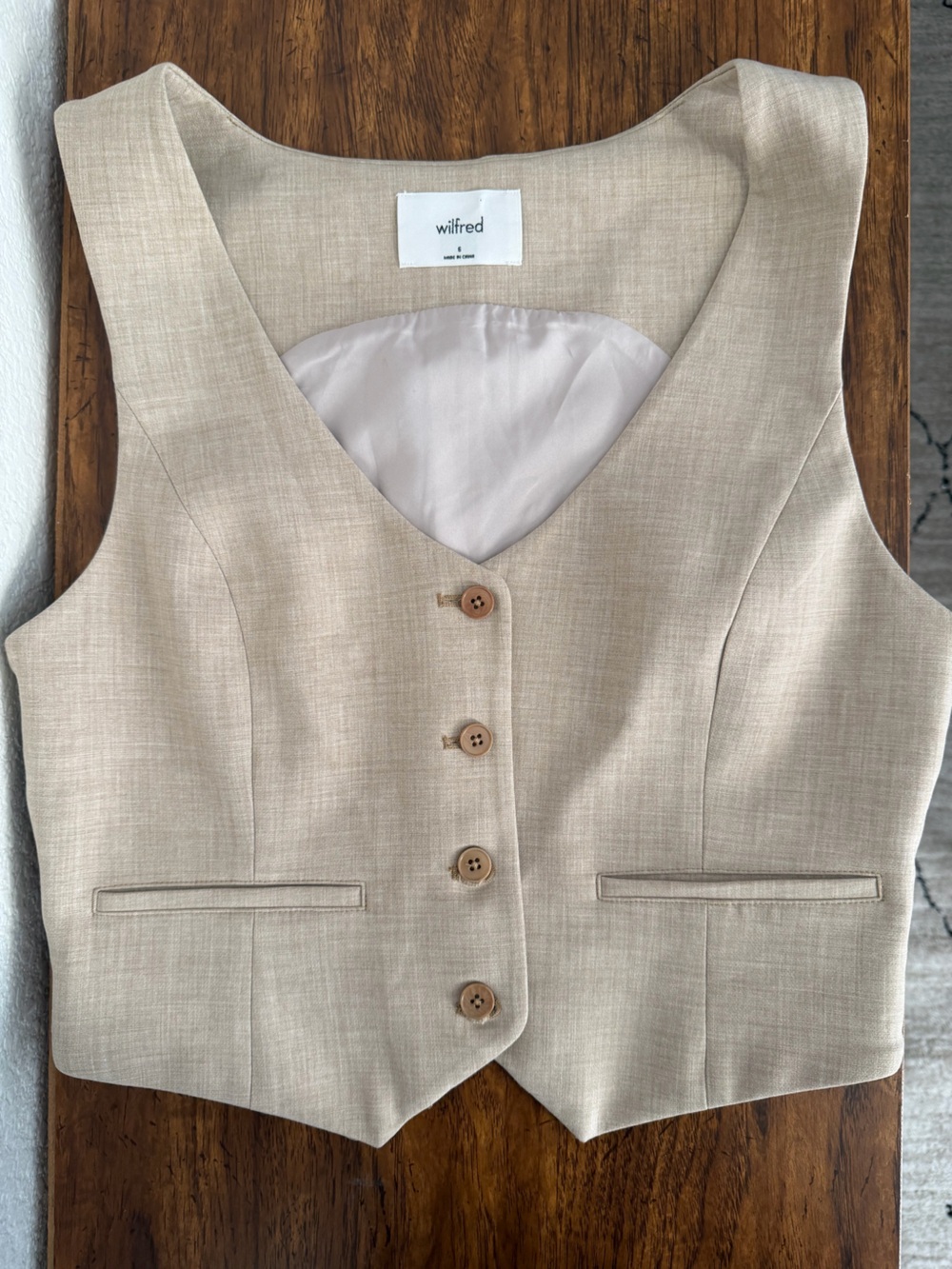 Artizia Effortless Wilfred Matching Vest/Trousers in Heather Oat Size 6 - Picture 9 of 13